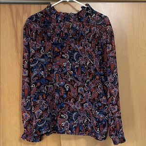 Willow Drive Paisley Long Sleeve Blouse size XL